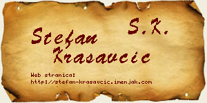 Stefan Krasavčić vizit kartica
